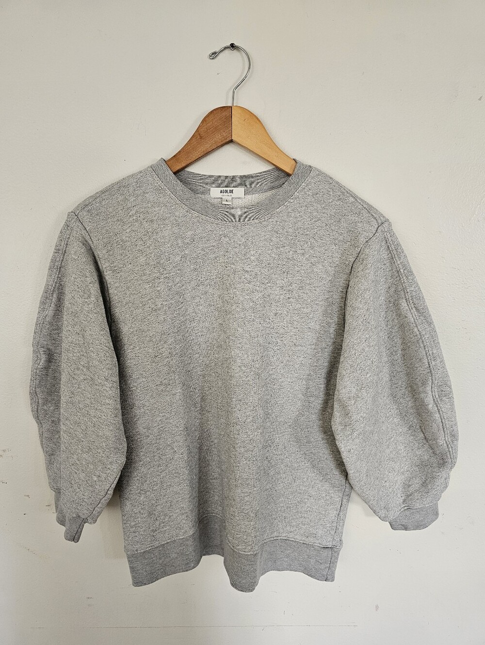 Agolde Thora 3/4 Puff Sleeve Sweatshirt